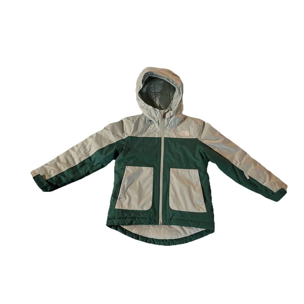 North face Girls Winter Coat 7/8 Ski Jacket Green/Blue - Picture 1 of 6